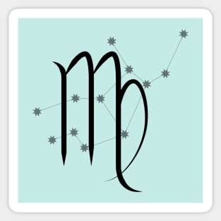 Virgo - Zodiac Sign Symbol and Constellation Sticker